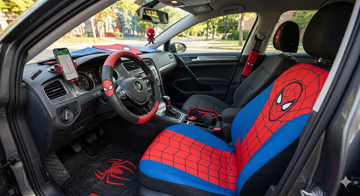 Guía de compra 2026: Los mejores accesorios para coche de Spider-Man para transformar tu vehículo en el cuartel general del Trepamuros