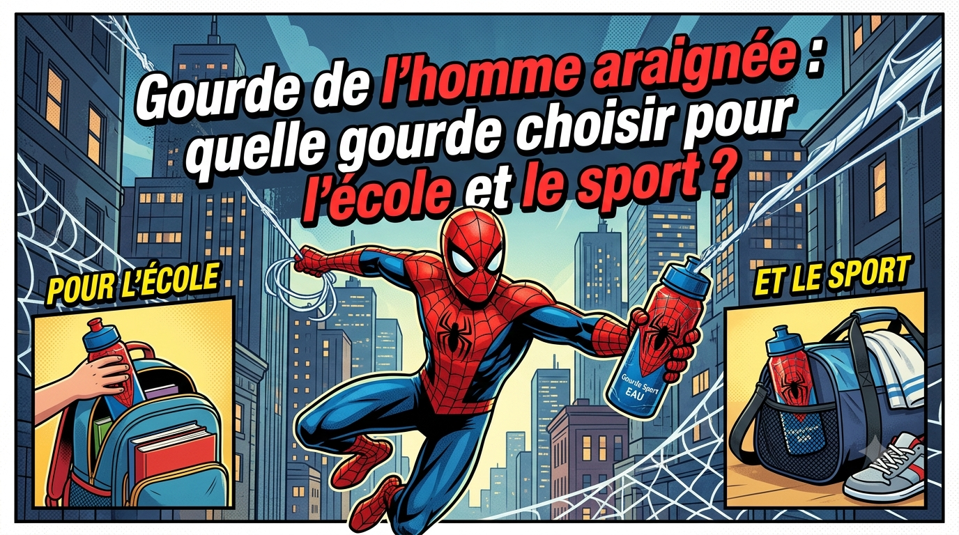 Cantimplora Spider-Man: ¿qué botella de agua elegir para el colegio y el deporte?