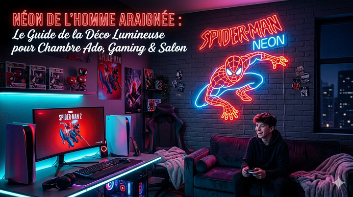 Neón Spider-Man: la guía de decoración luminosa para la habitación de adolescentes, gaming y salón