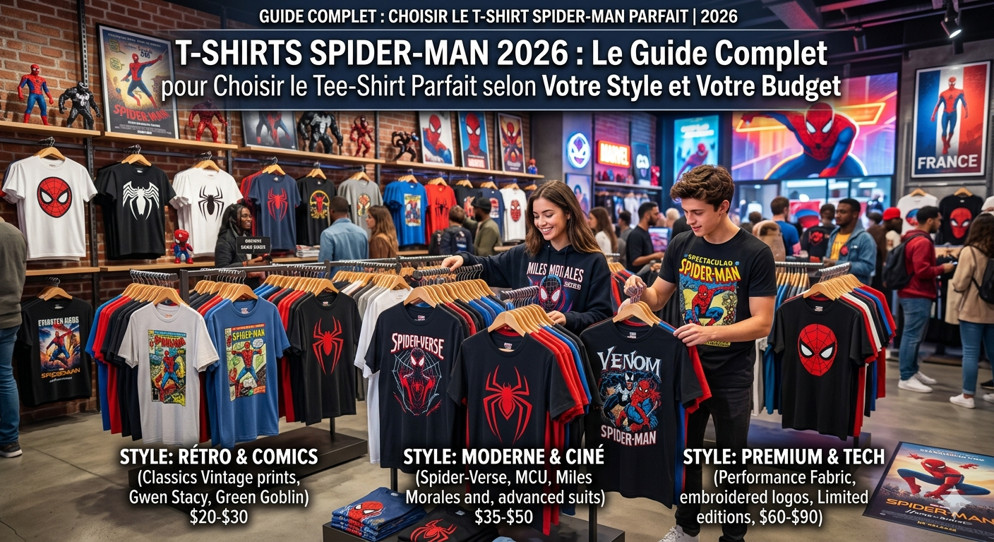 Camisetas de Spider-Man 2026: La guía completa para elegir la camiseta perfecta según tu estilo y presupuesto