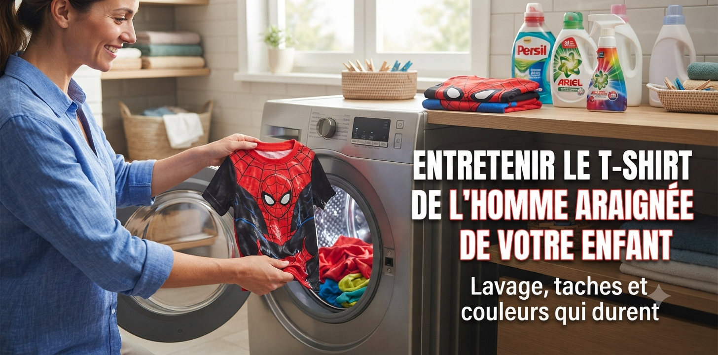 Cuidar la camiseta de Spiderman de tu hijo: lavado, manchas y colores duraderos