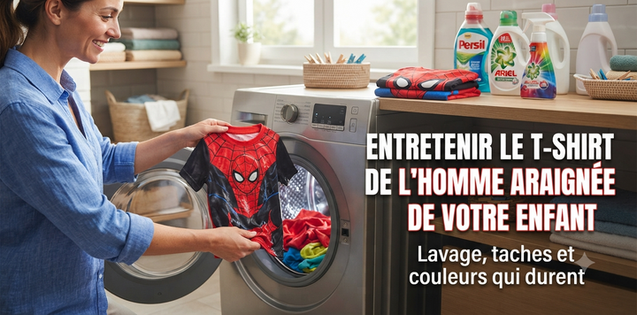 Cuidar la camiseta de Spiderman de tu hijo: lavado, manchas y colores duraderos