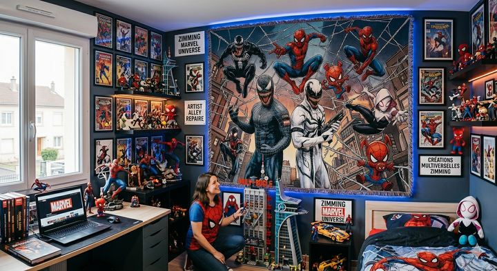 Tapiz de Spider-Man: la pieza central para transformar la pared de una habitación en la guarida del Trepamuros