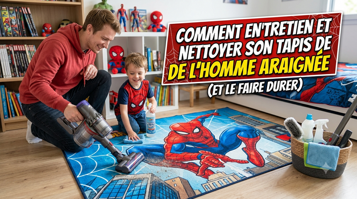 Cómo cuidar y limpiar tu alfombra de Spider-Man (y hacer que dure)