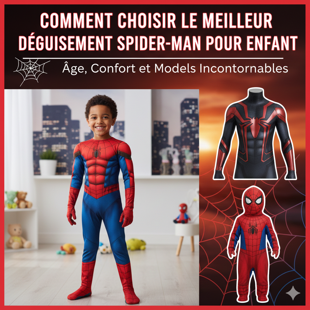 ¿Cómo elegir el mejor disfraz de Spider-Man para niño? Edad, comodidad y estilos imprescindibles. 