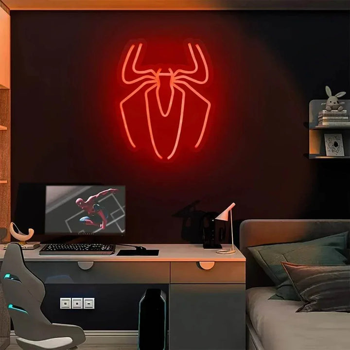 Lámpara de Spider-Man: Cuando la luz transforma un dormitorio en una auténtica guarida de superhéroes 