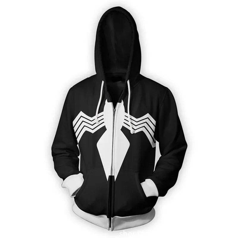 Sweat Zip à Capuche Spider-Man Noir Symbiote