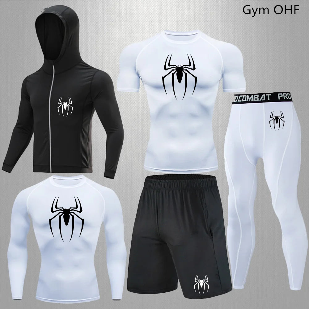 Pack Complet de Sport Spider-Man (Short / T-Shirt / T-shirt Manche Longue / Gilet / Legging)