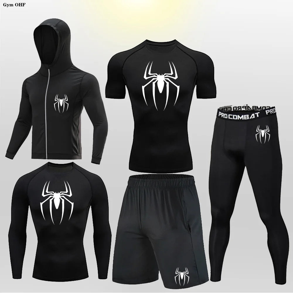 Pack Complet de Compression Spider-Man (Gilet-T-shirt-legging-short)