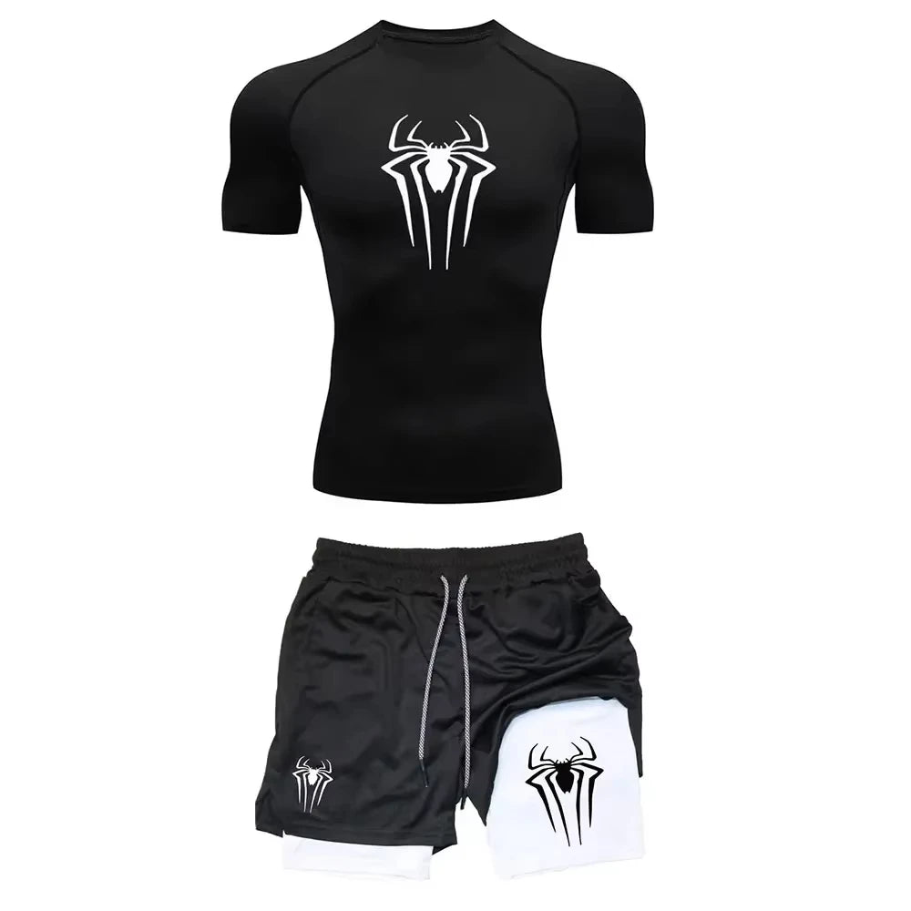 Ensemble Short et T-Shirt de Compression Spider-Man
