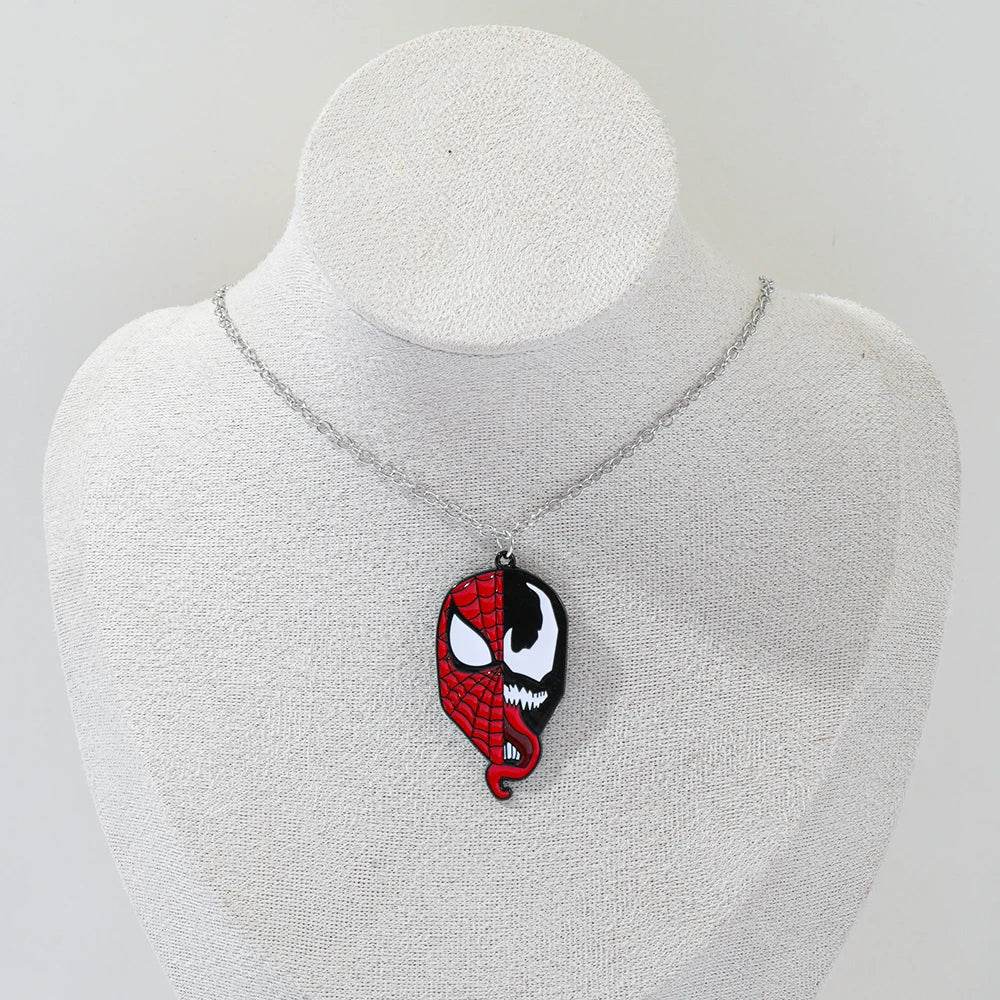 Collier Spider-Man Visage de Spider-Man et Venom