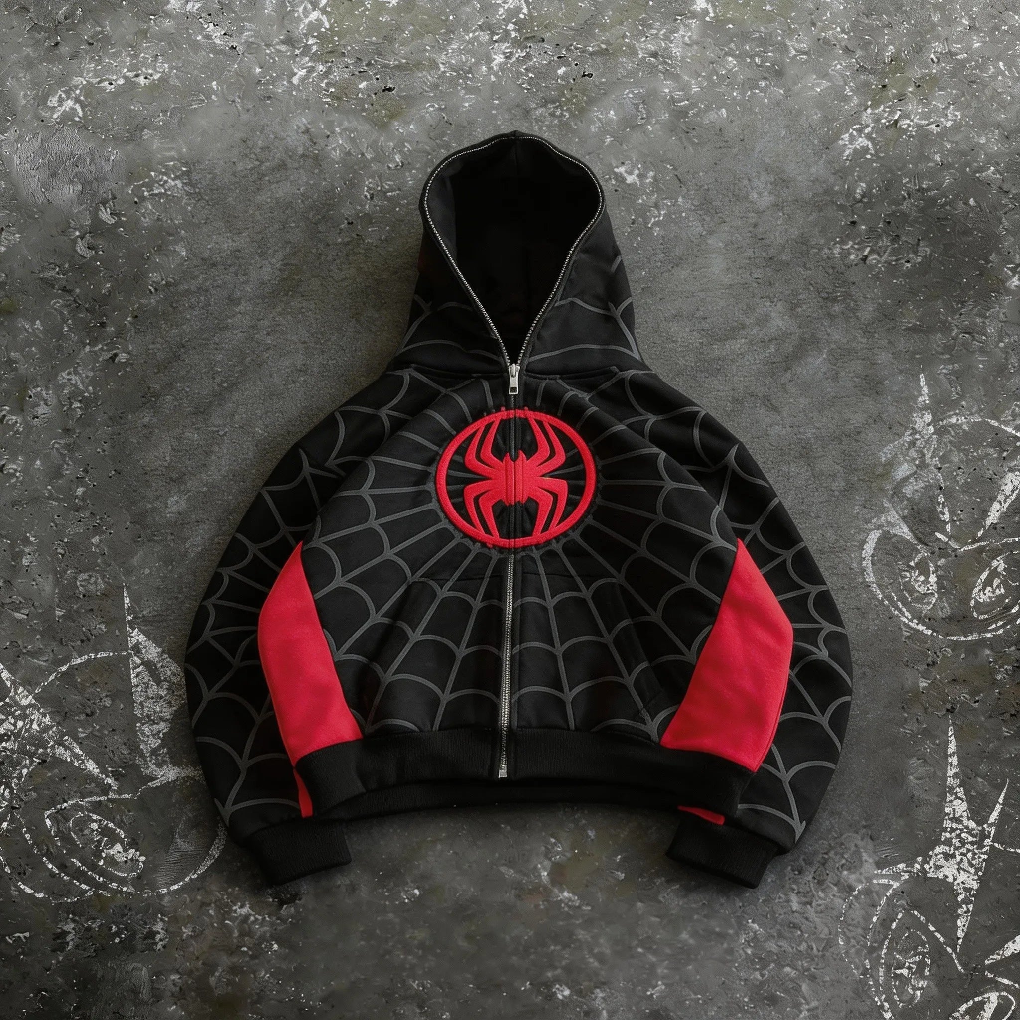 Sweat à Capuche Premium Spider-Man Costume Déchiré
