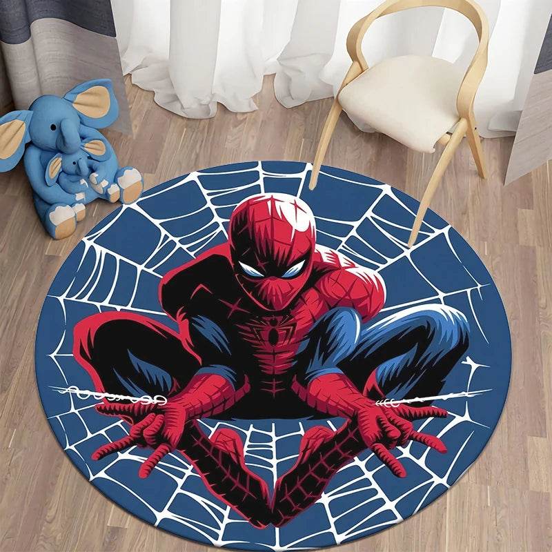 Tapis Rond Spider-Man sur une Toile