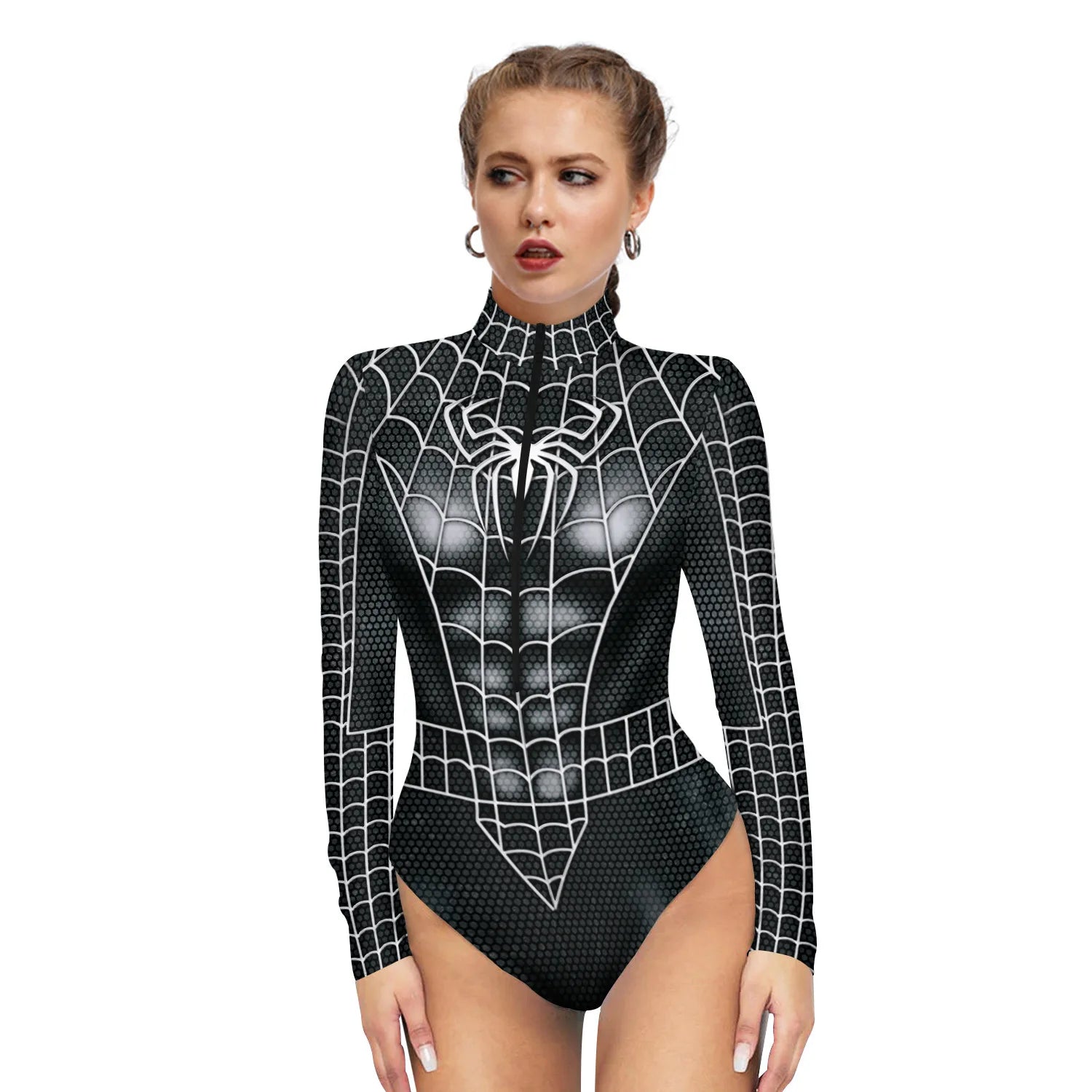 Maillot de Bain Spider-Man Noir pour Femme 1 Pièce