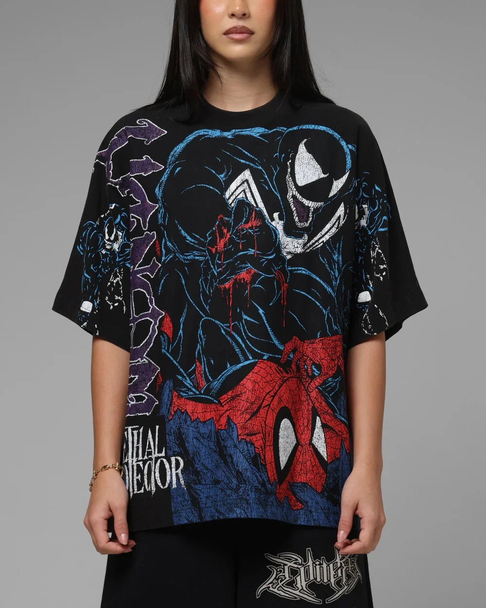 T-Shirt Spider-Man VS Venom pour Femme Oversize