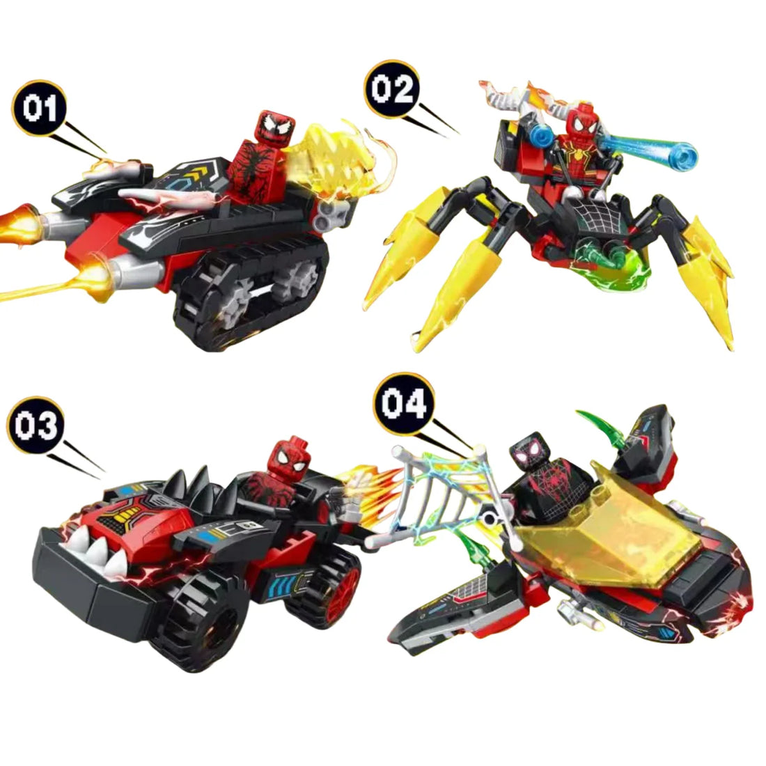 Jouet Bloc de Construction Spider-Man Voiture-Quad