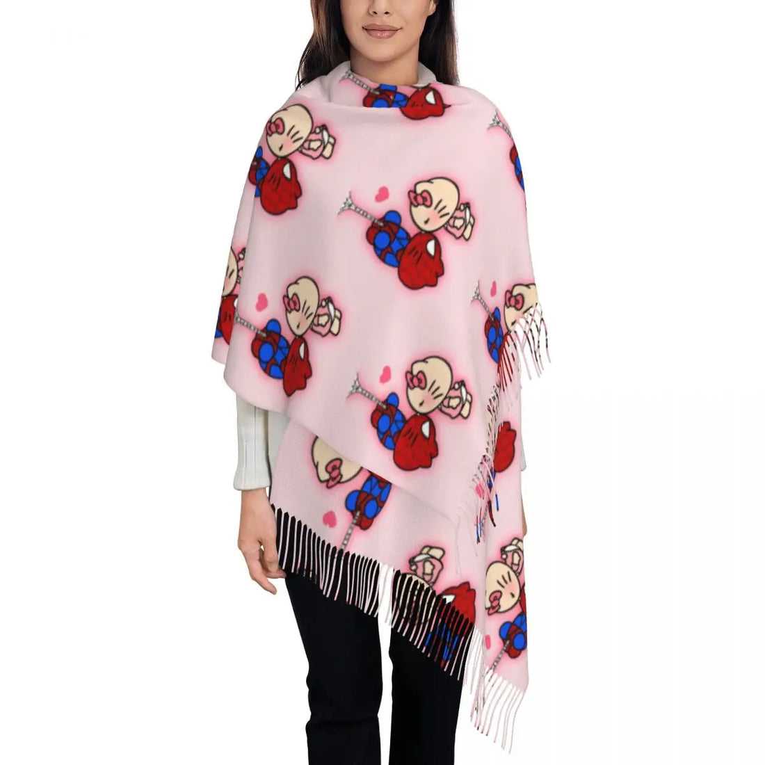 Châle Spider-Man et Hello Kitty