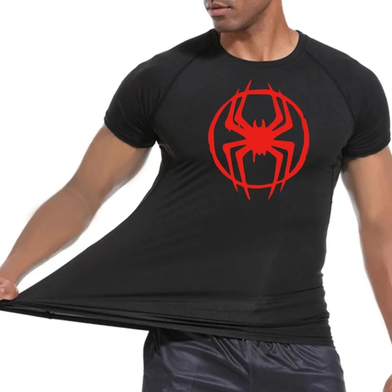 T-Shirt de Compression Manche Courte Spider-Man Miles Morales