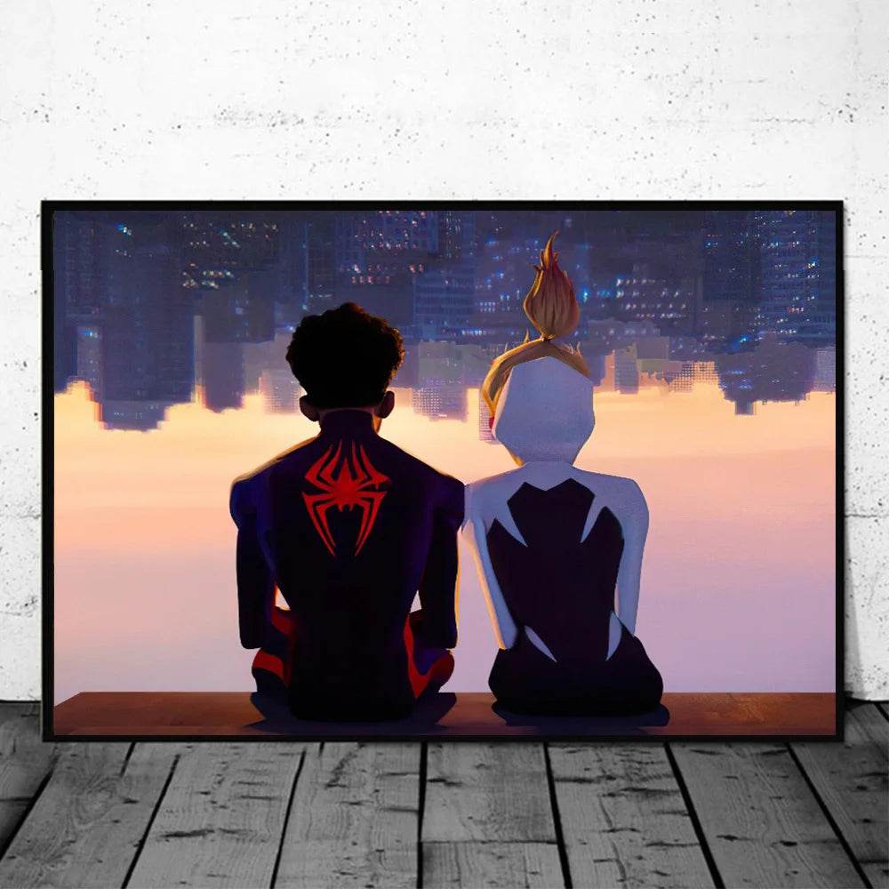 Poster Spider-Man Spiderverse Miles Morales et Gwen