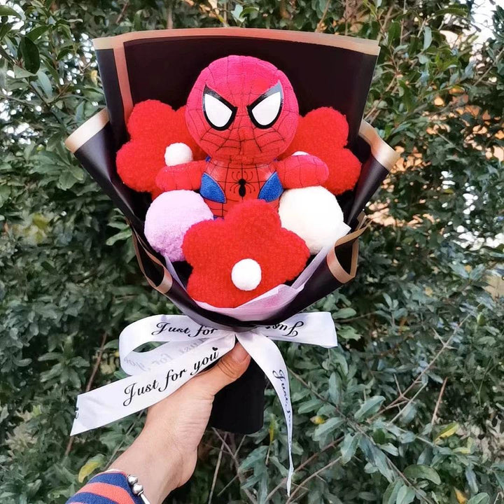 Peluche Spider-Man en Bouquet de Fleur
