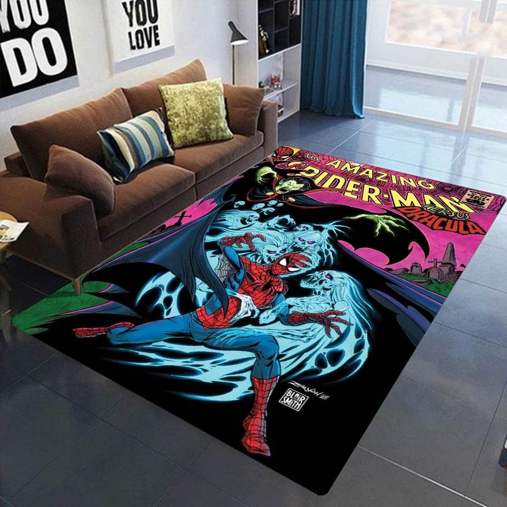 Tapis Vintage Spider-Man et Dracula