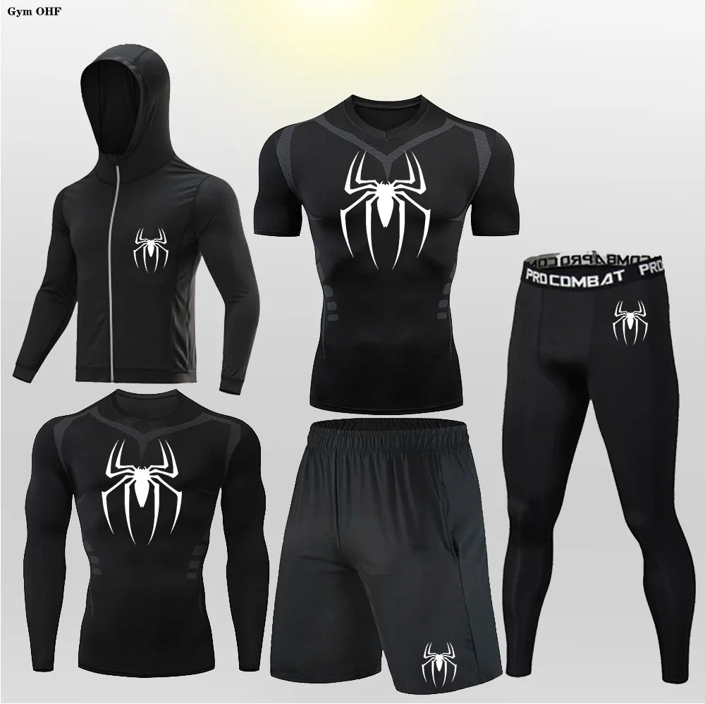 Pack Complet de Compression Spider-Man (Gilet-T-shirt-legging-short)