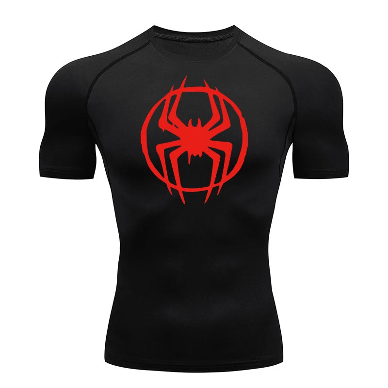 T-Shirt de Compression Manche Courte Spider-Man Miles Morales