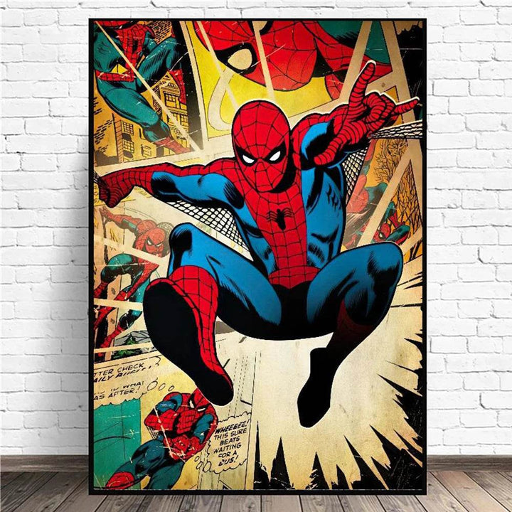 Affiche Spider-Man Retro Comics BD