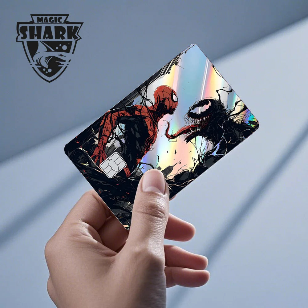 Autocollant de Carte Bancaire Spider-Man et Symbiote