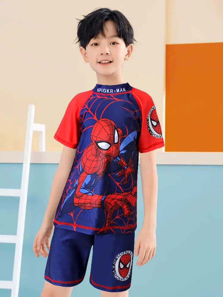Pack complet Maillot de Bain Spider-Man et bonnet de bain pour Enfant
