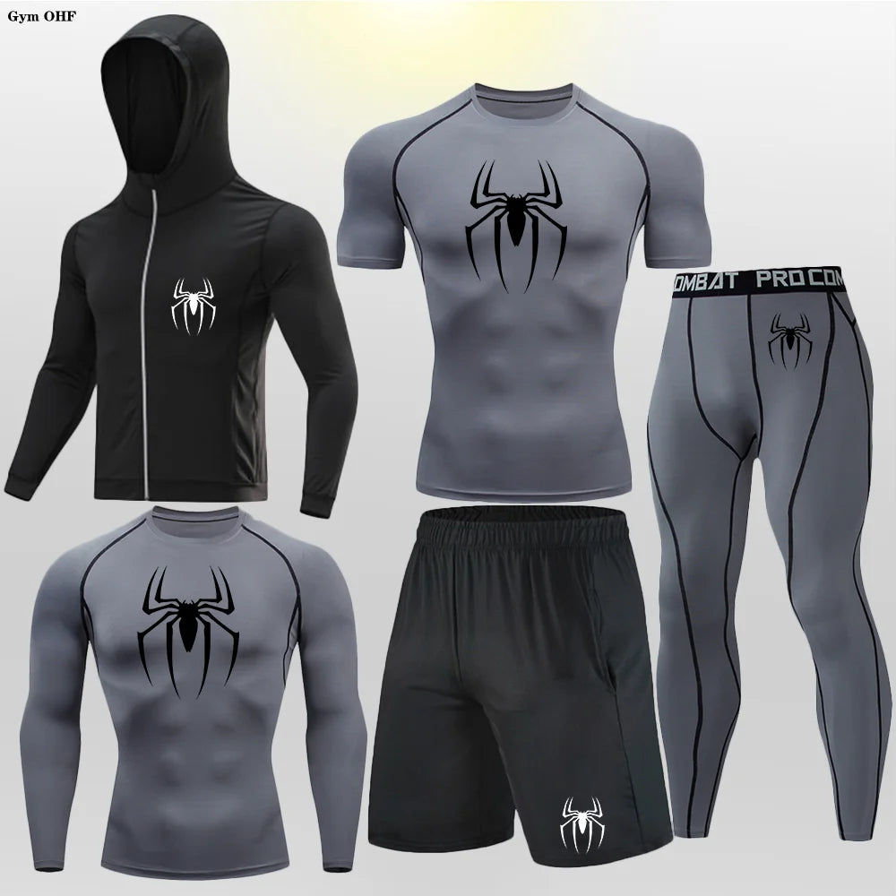 Pack Complet de Compression Spider-Man (Gilet-T-shirt-legging-short)