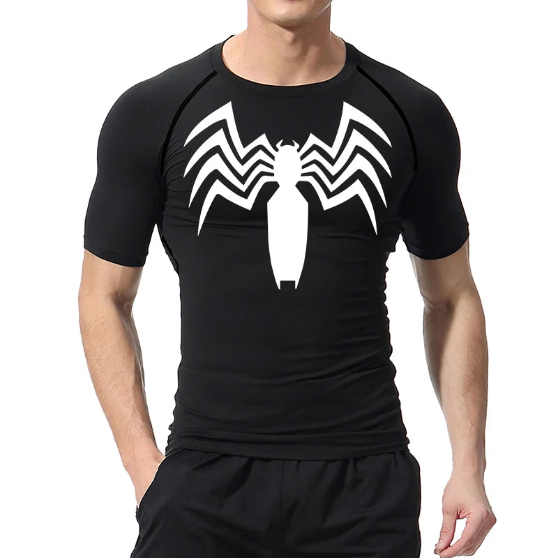 T-Shirt de Compression Manche Courte Spider-Man Symbiote