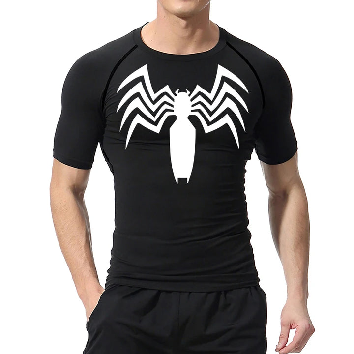 T-Shirt de Compression Manche Courte Spider-Man Symbiote