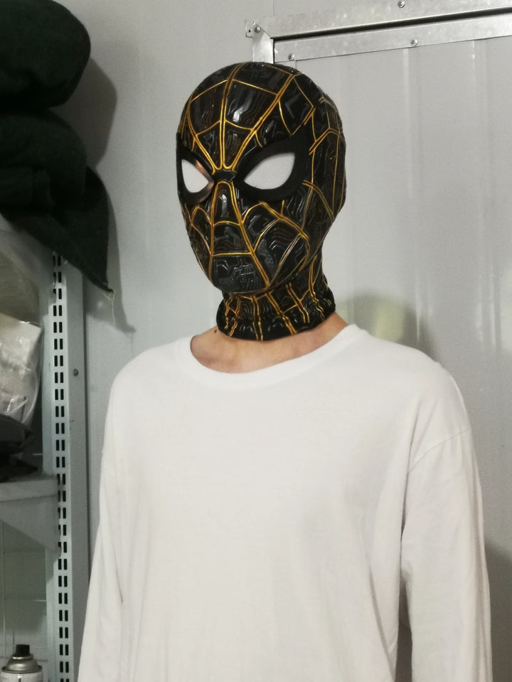 Masque Spider-Man Noir et Jaune Doré