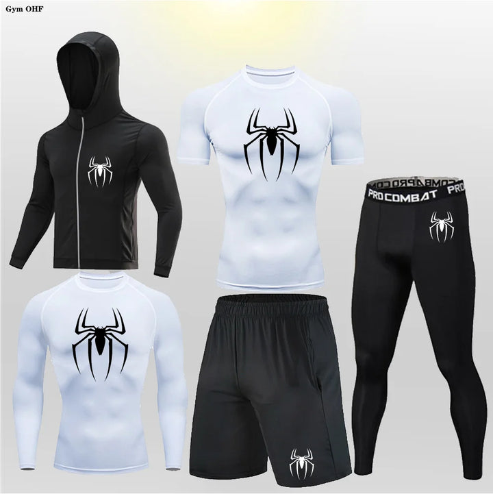Pack Complet de Compression Spider-Man (Gilet-T-shirt-legging-short)