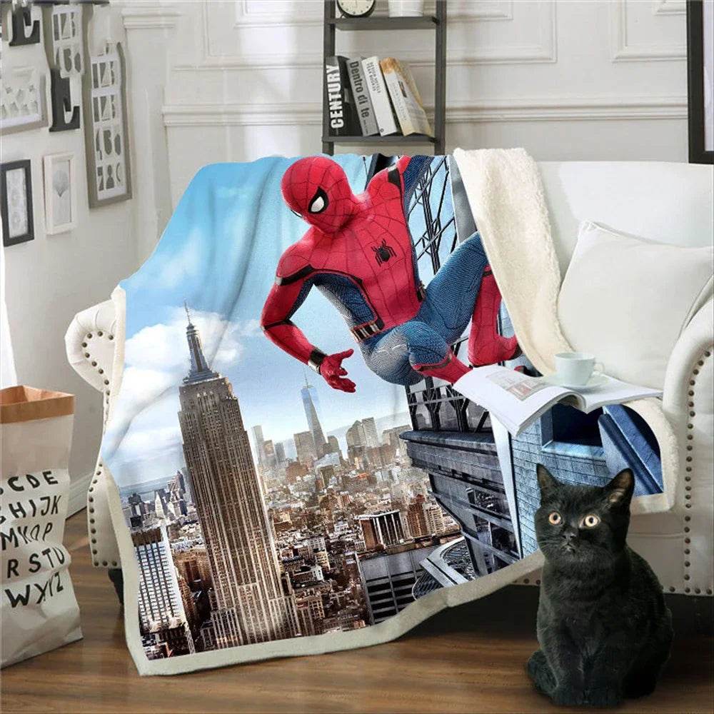 Plaid Spider-Man Double Epaisseur