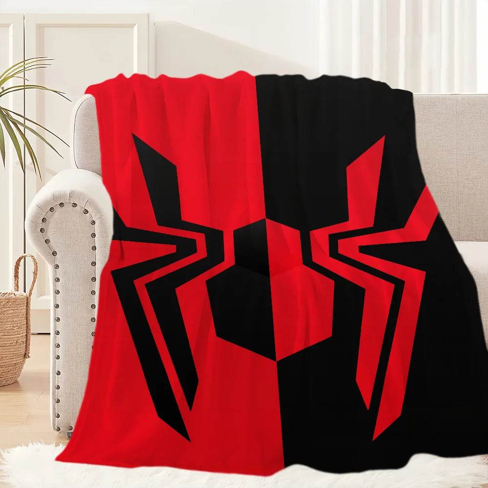 Plaid Logo de Spider-Man Noir et Rouge