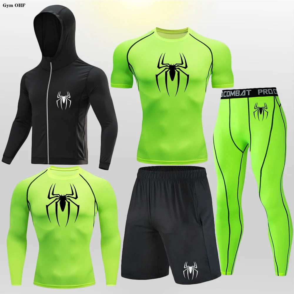 Pack Complet de Compression Spider-Man (Gilet-T-shirt-legging-short)