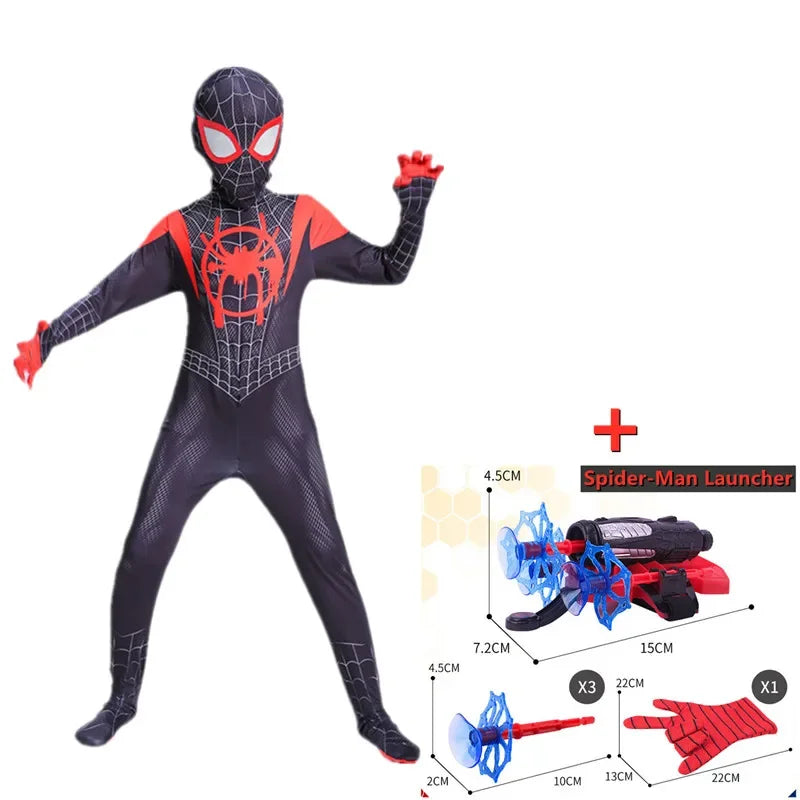 Pack Déguisement Spider-Man Miles Morales Enfant avec Lance Toile