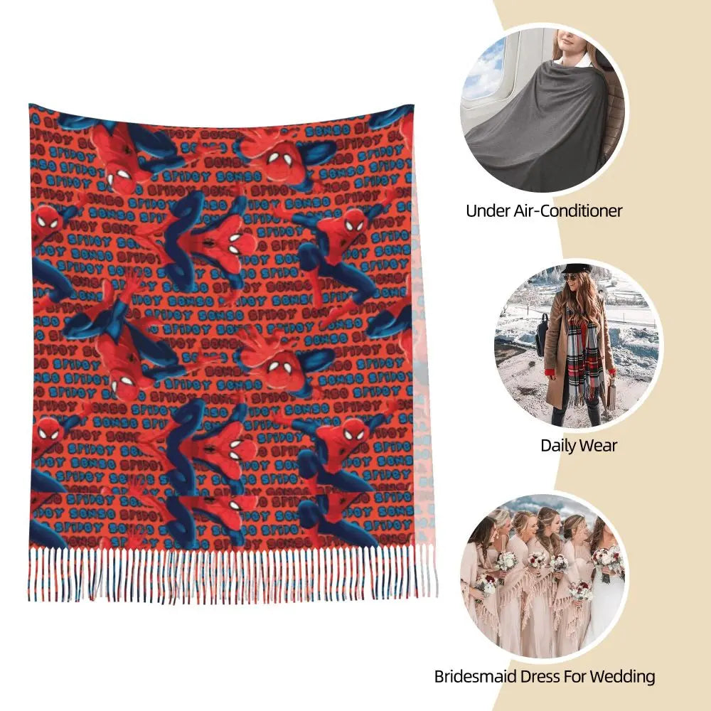 Châle Spider-Man et Hello Kitty