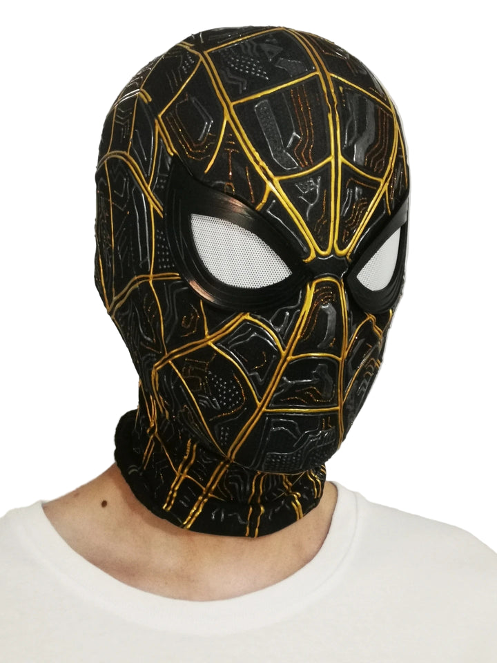Masque Spider-Man Noir et Jaune Doré