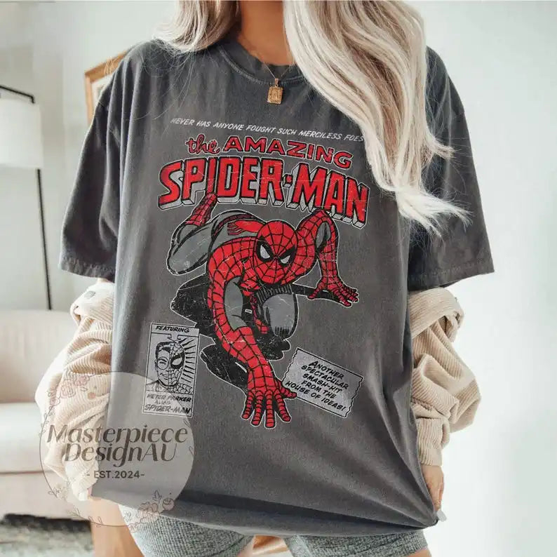 T-shirt Rétro Spider-Man pour Femme