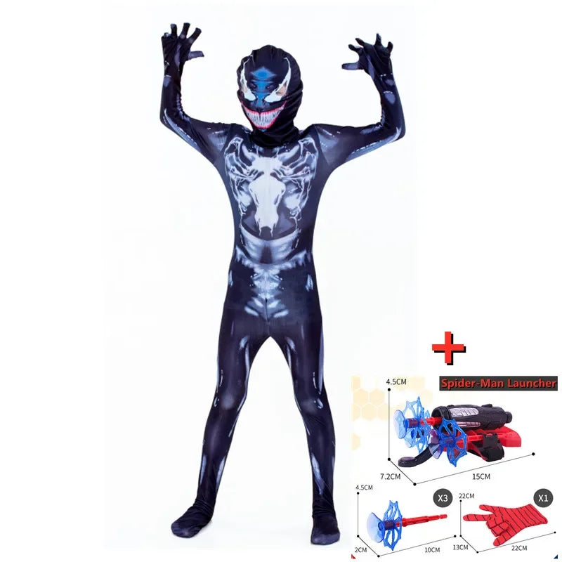 Pack Déguisement Venom Enfant avec Lance Toile