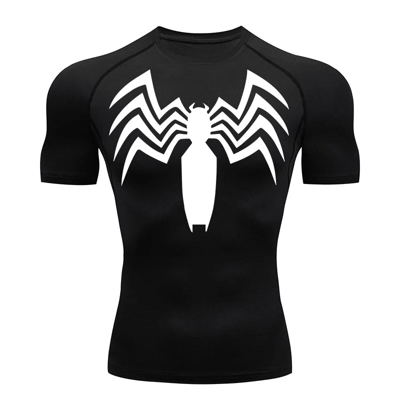 T-Shirt de Compression Manche Courte Spider-Man Symbiote