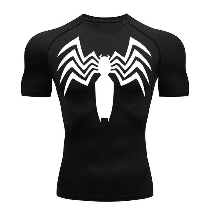 T-Shirt de Compression Manche Courte Spider-Man Symbiote