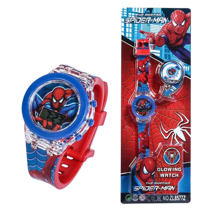 Montre Flash Light Spider-Man pour Enfant