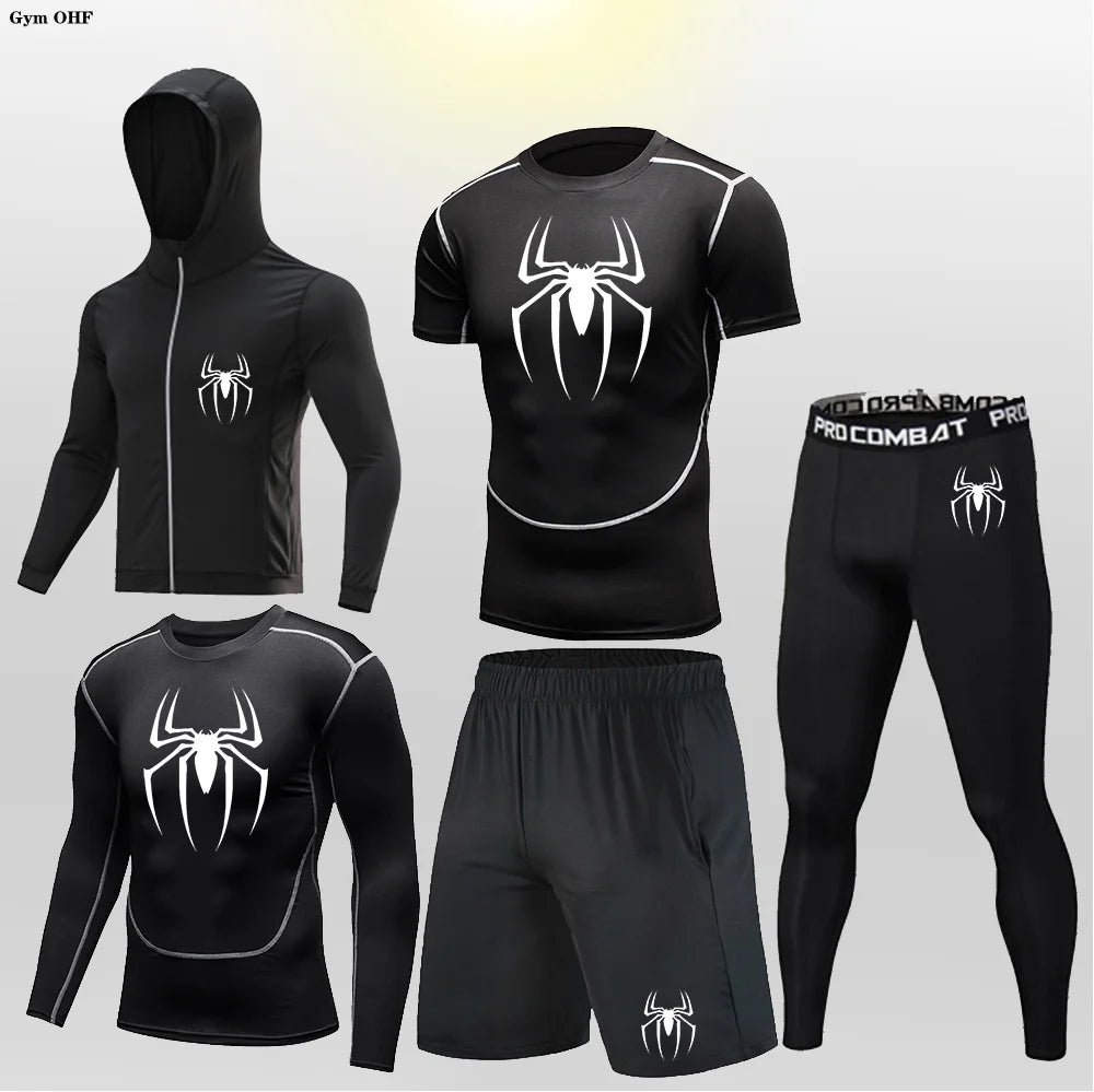 Pack Complet de Compression Spider-Man (Gilet-T-shirt-legging-short)