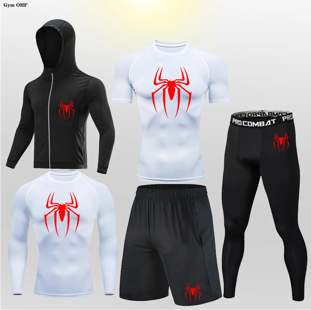 Pack Complet de Compression Spider-Man (Gilet-T-shirt-legging-short)