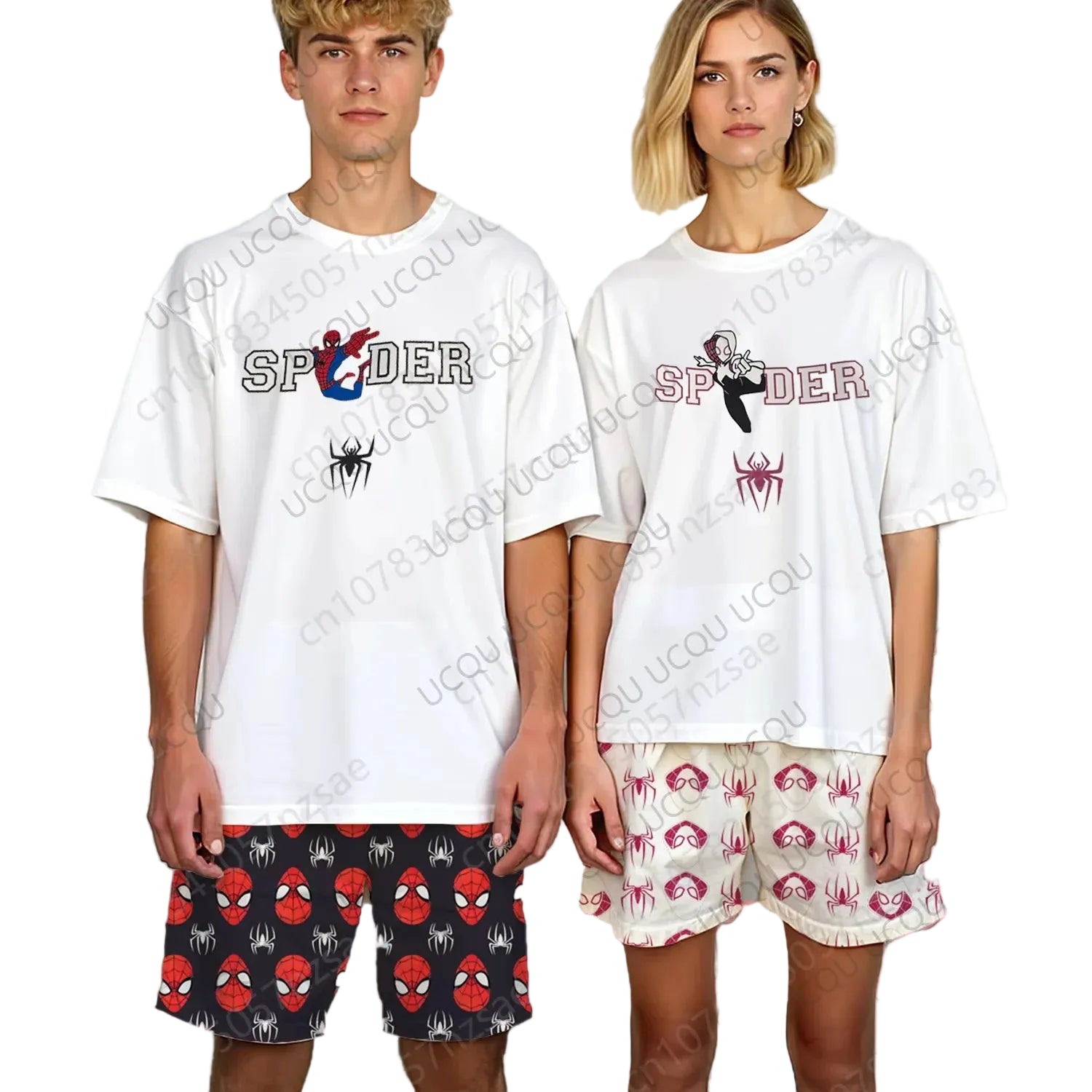 Ensemble Pyjama d'été Spider-Man pour Couple