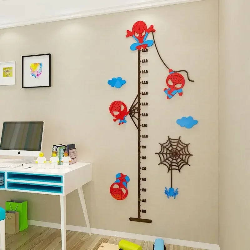 Stickers de mur pour Mesurer la Taille Spider-Man